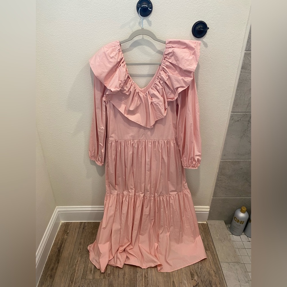 English Factory Long Sleeve Ruffle Dress